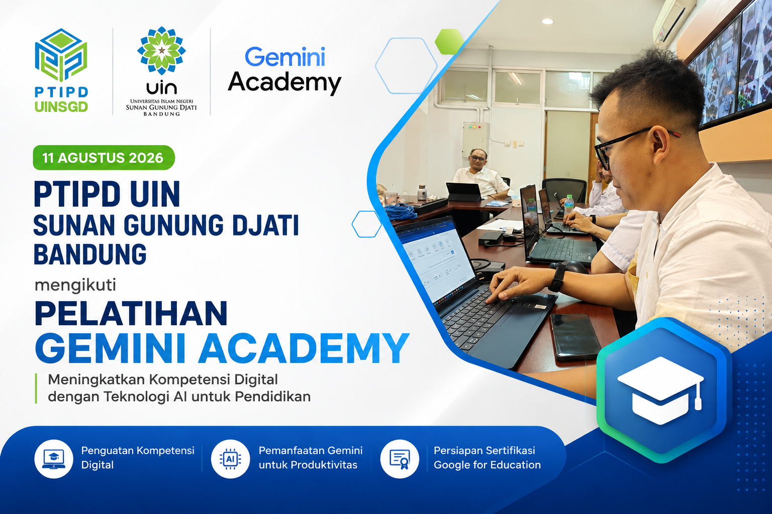 PTIPD UIN Sunan Gunung Djati Bandung Ikuti Pelatihan Gemini Academy