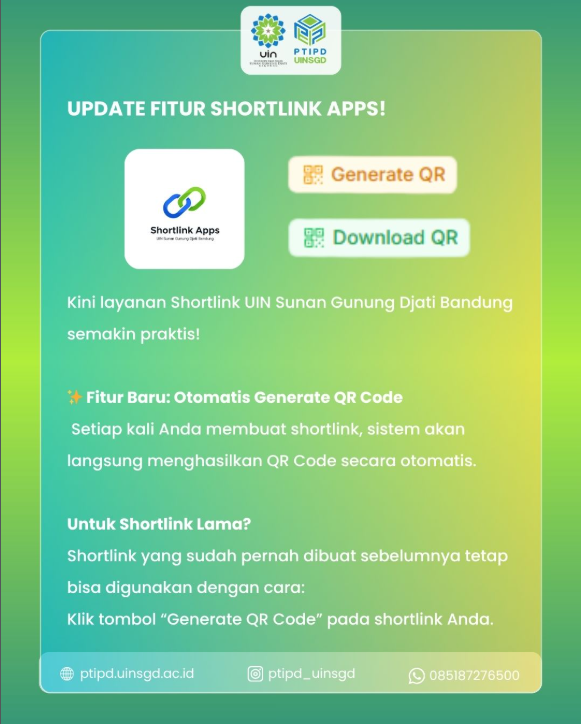 Update Fitur Shortlink Apps!